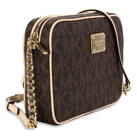 michael kors jet set crossbody brown|michael kors jet set pouch.